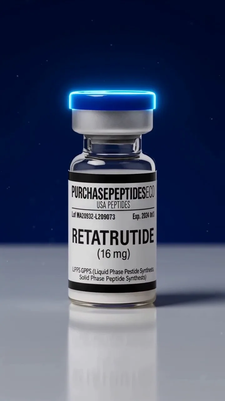 Peptide Vial. Concept, pharma packaging